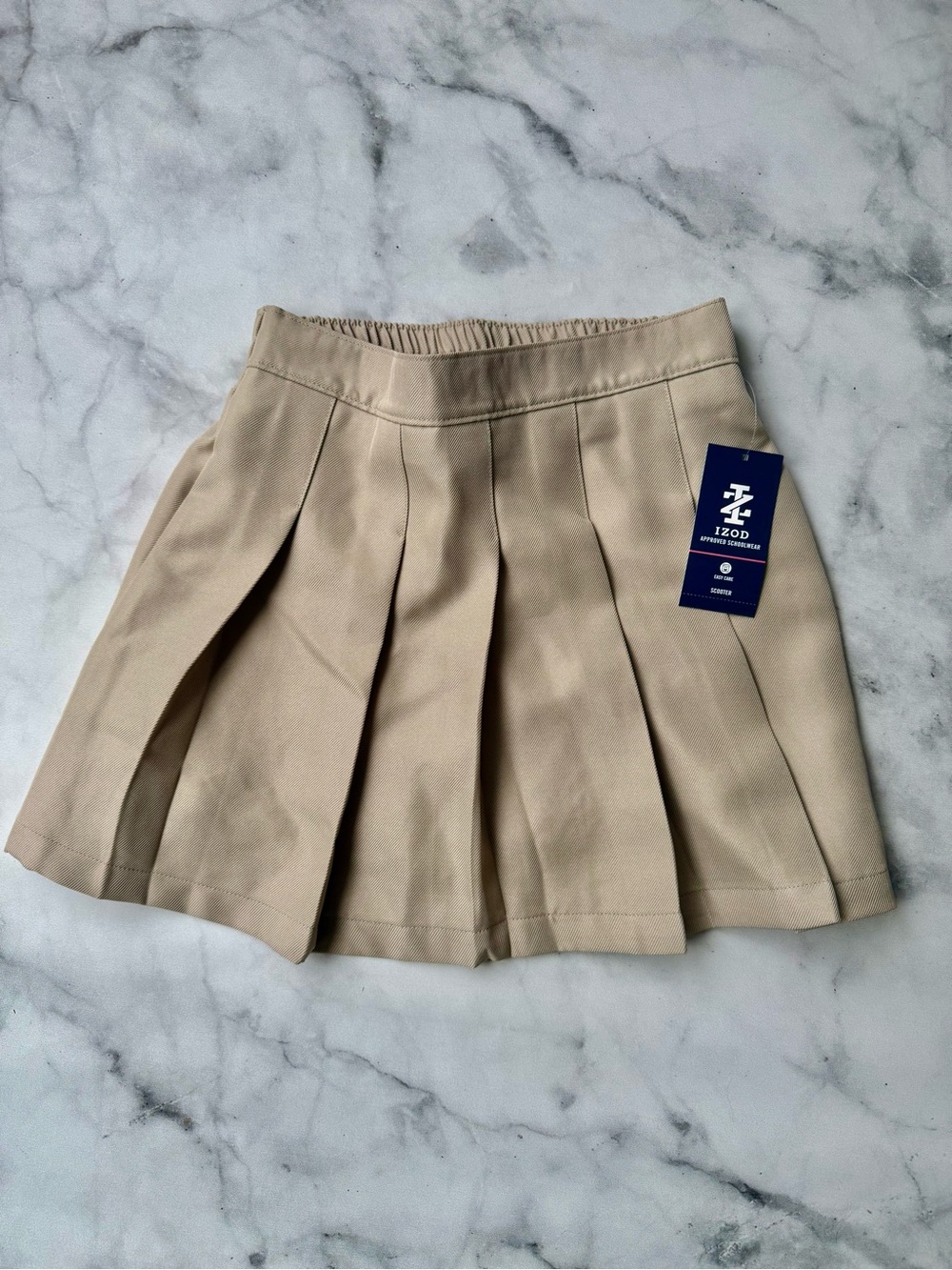 Izod khaki school uniform skirt skort girls size 8 NWT